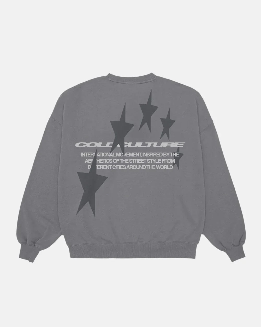 Cold Culture cosmos arc crewneck smokey grey