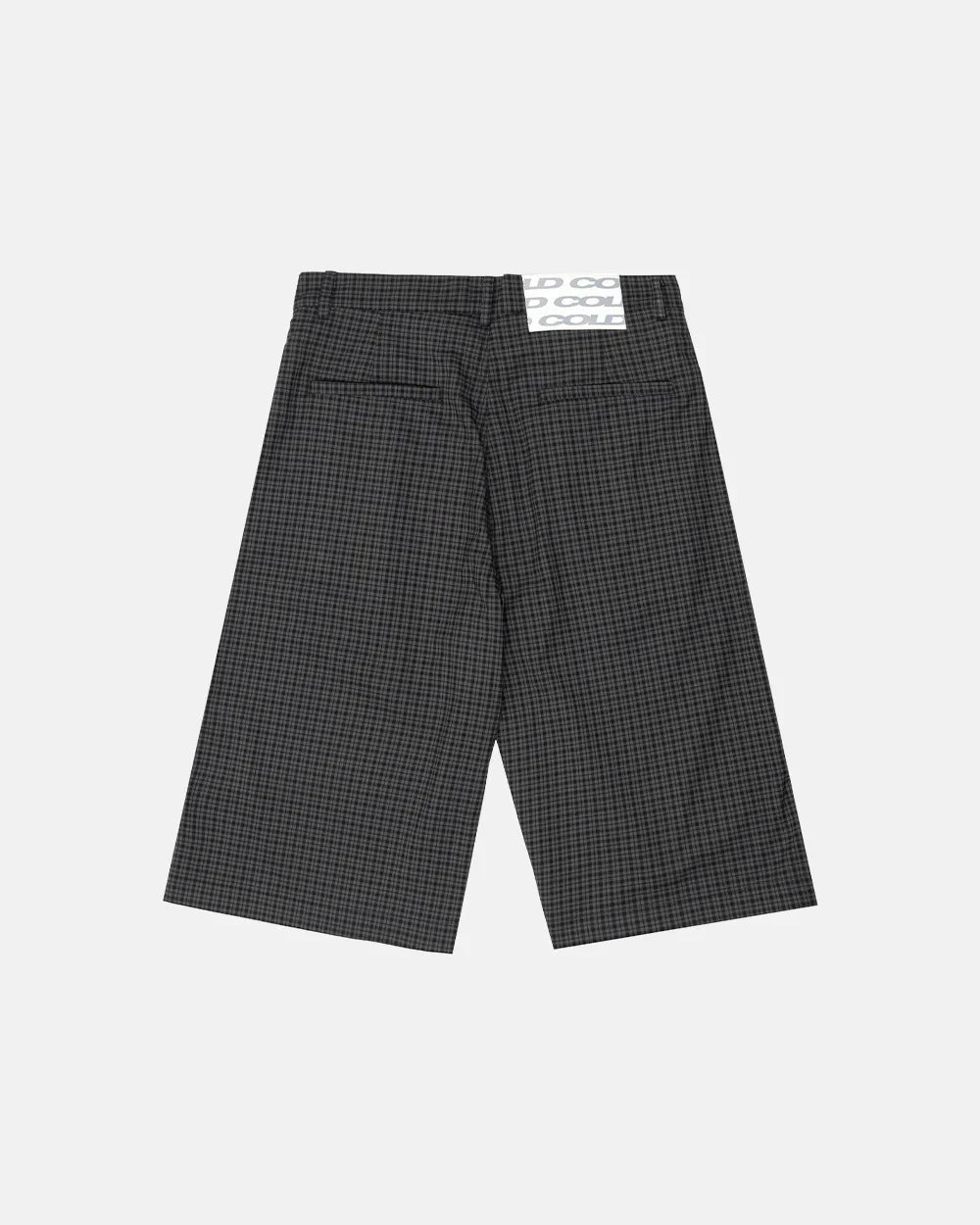 Cold Culture check parachute jort dark grey