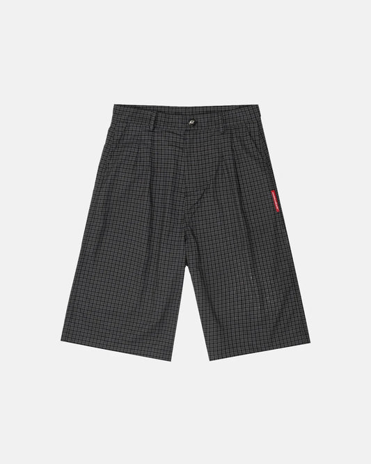Cold Culture check parachute jort dark grey