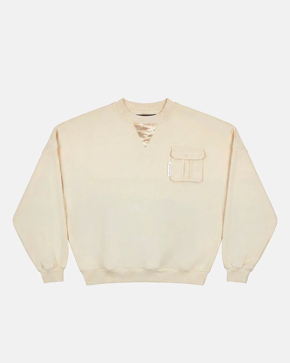 Cold Culture authority camo crewneck cream