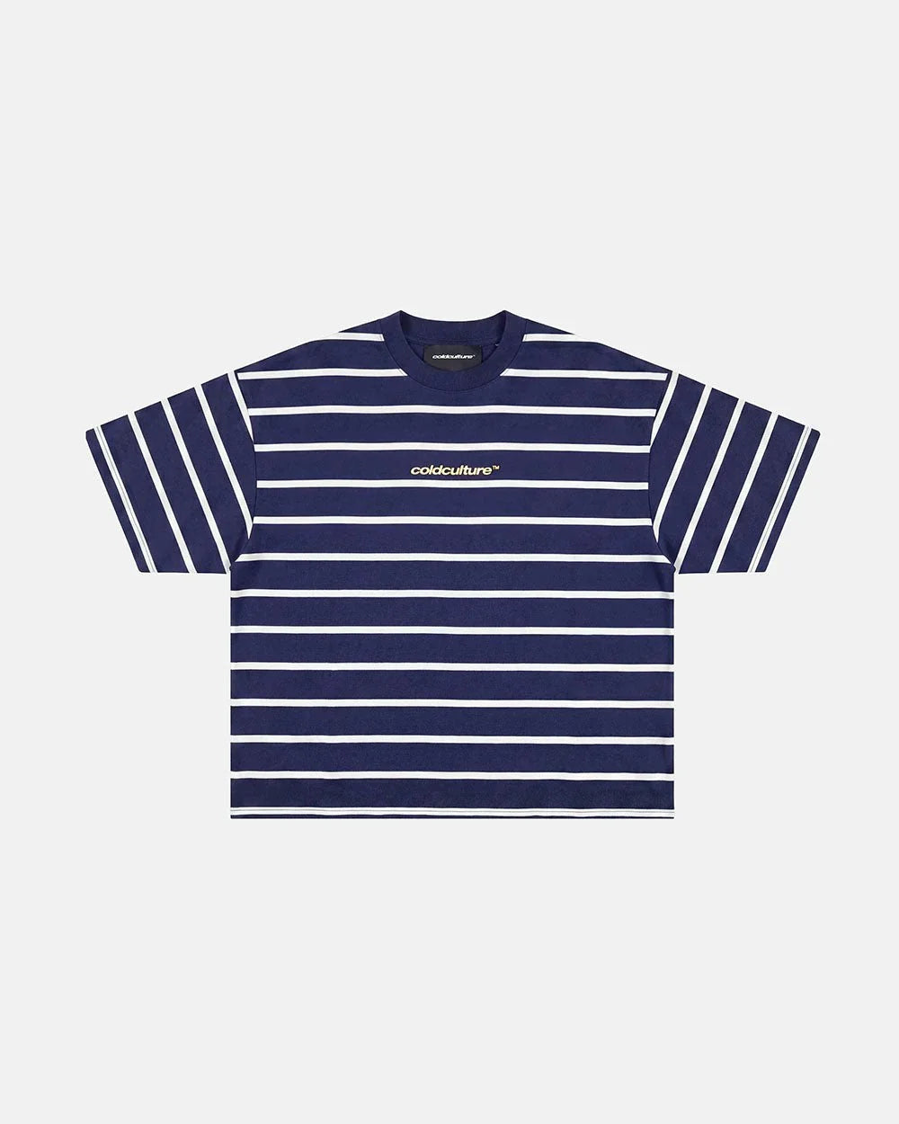 Cold Culture bay stripe tee navy