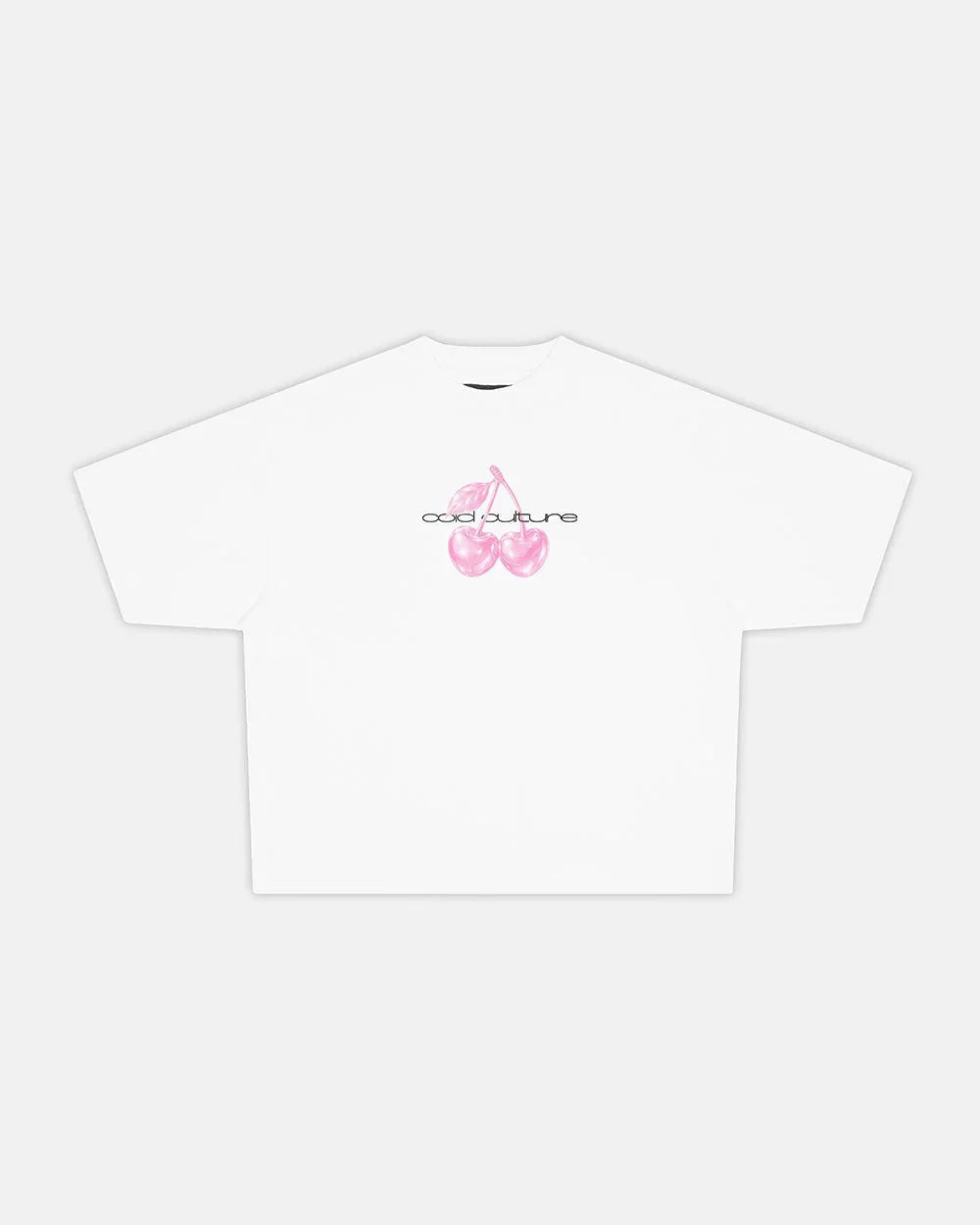 Cold Culture berry tee white