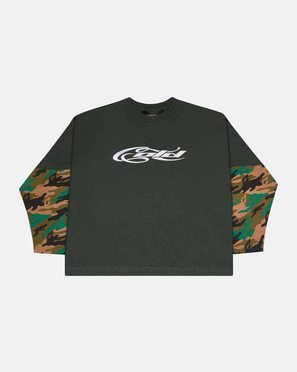 Cold Culture camo double sleeve tee deep forest