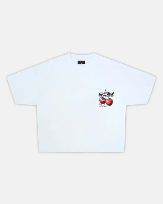 Cold Culture cherry tee white