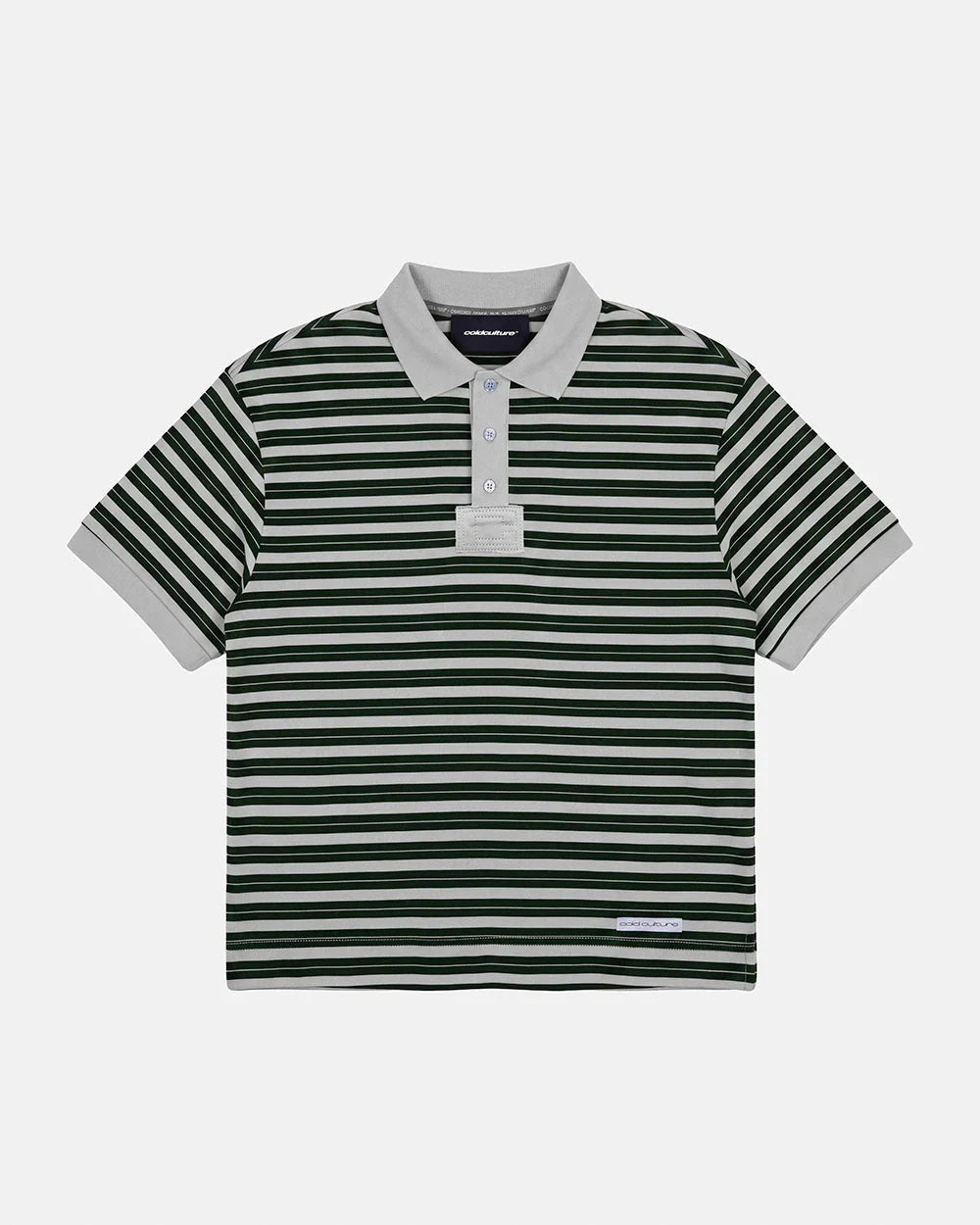 Cold Culture court field knit polo green
