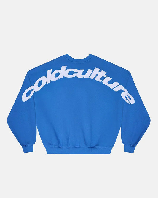 Cold Culture curved crewneck blue