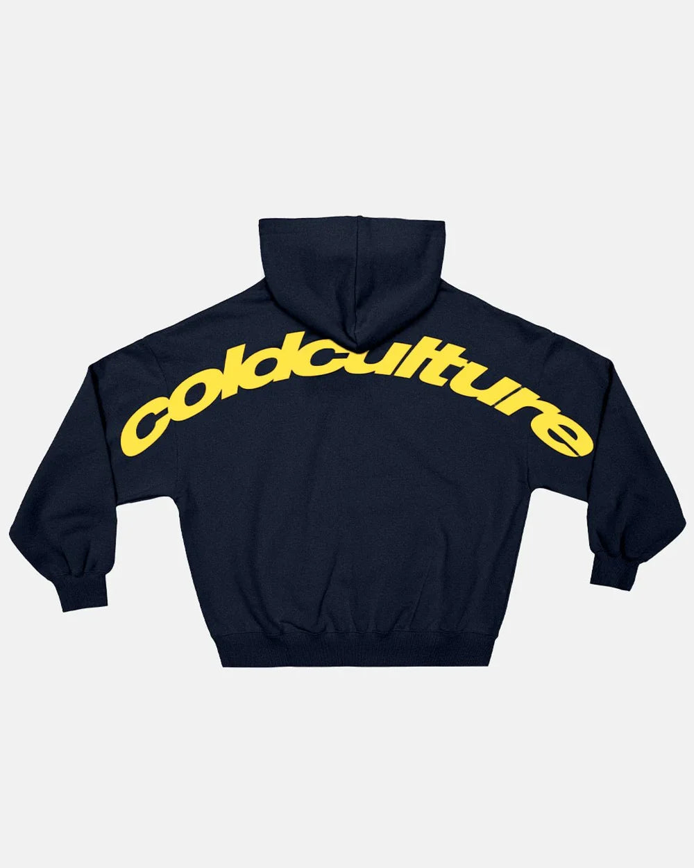 Cold Culture curved hoodie midnight blue