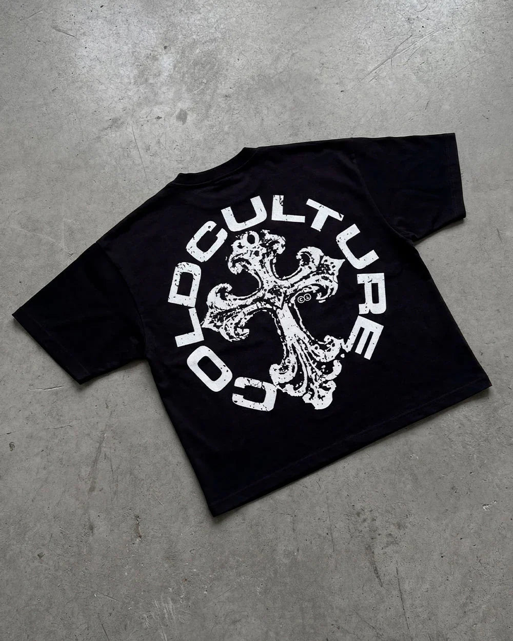 Cold Culture discharge tee black