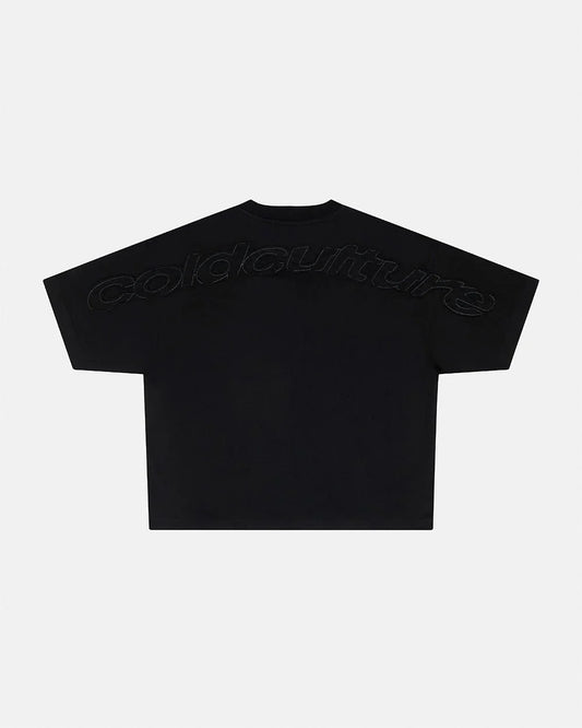 Cold Culture distress curved tee black