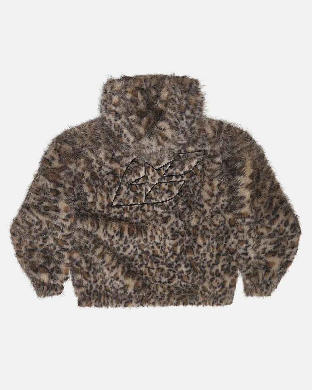 Cold Culture fur hoodie brown leopard