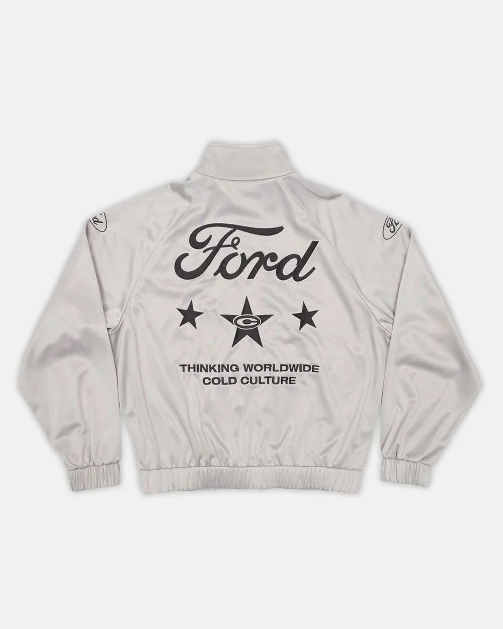 Cold Culture metallic ford zip silver jacket