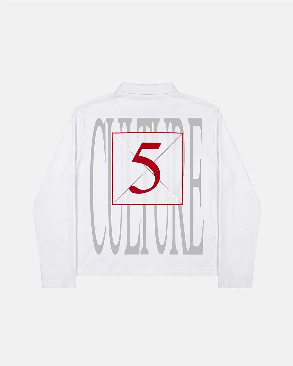 Cold Culture pause longsleeve polo white
