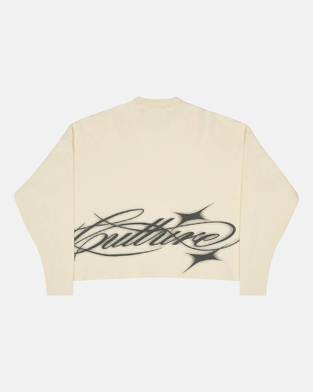 Cold Culture sparkly script knit off white