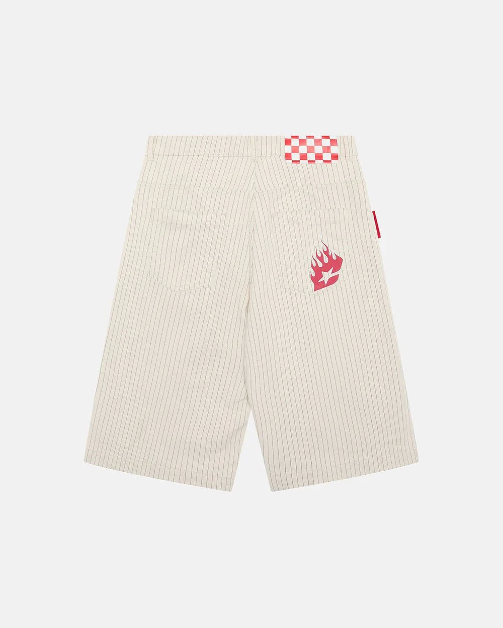 Cold Culture stripe fade jorts white