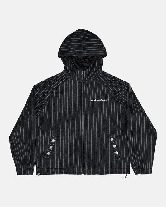 Cold Culture stripes casino jacket navy