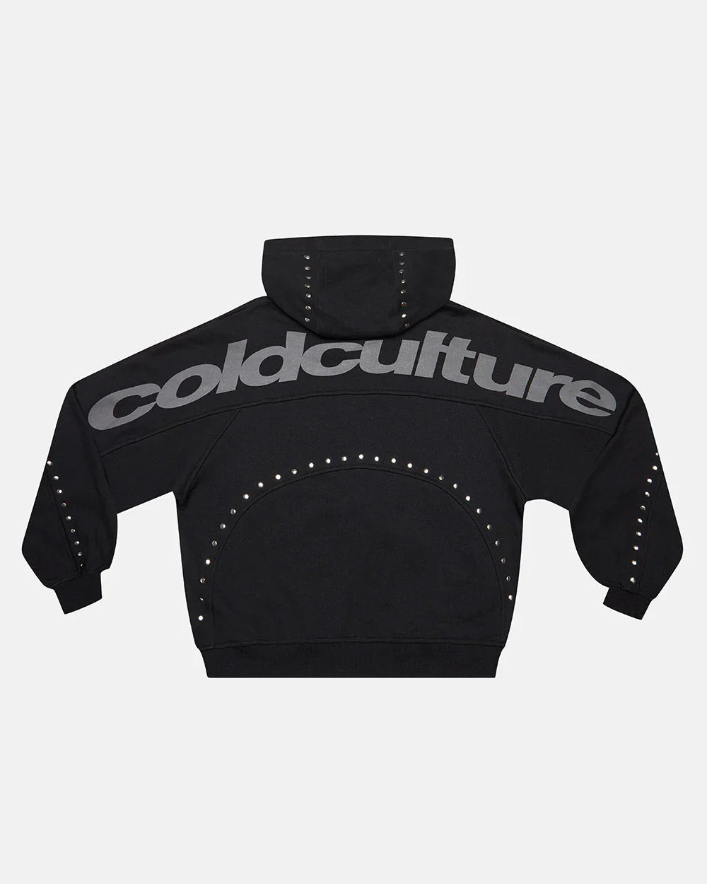 Cold Culture stud zip hoodie black