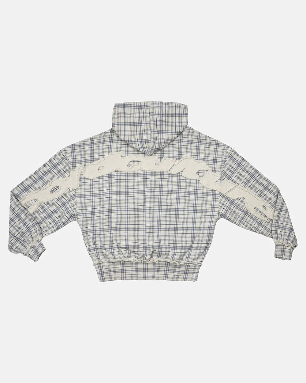Cold Culture tartan hoodie white & mix of blues