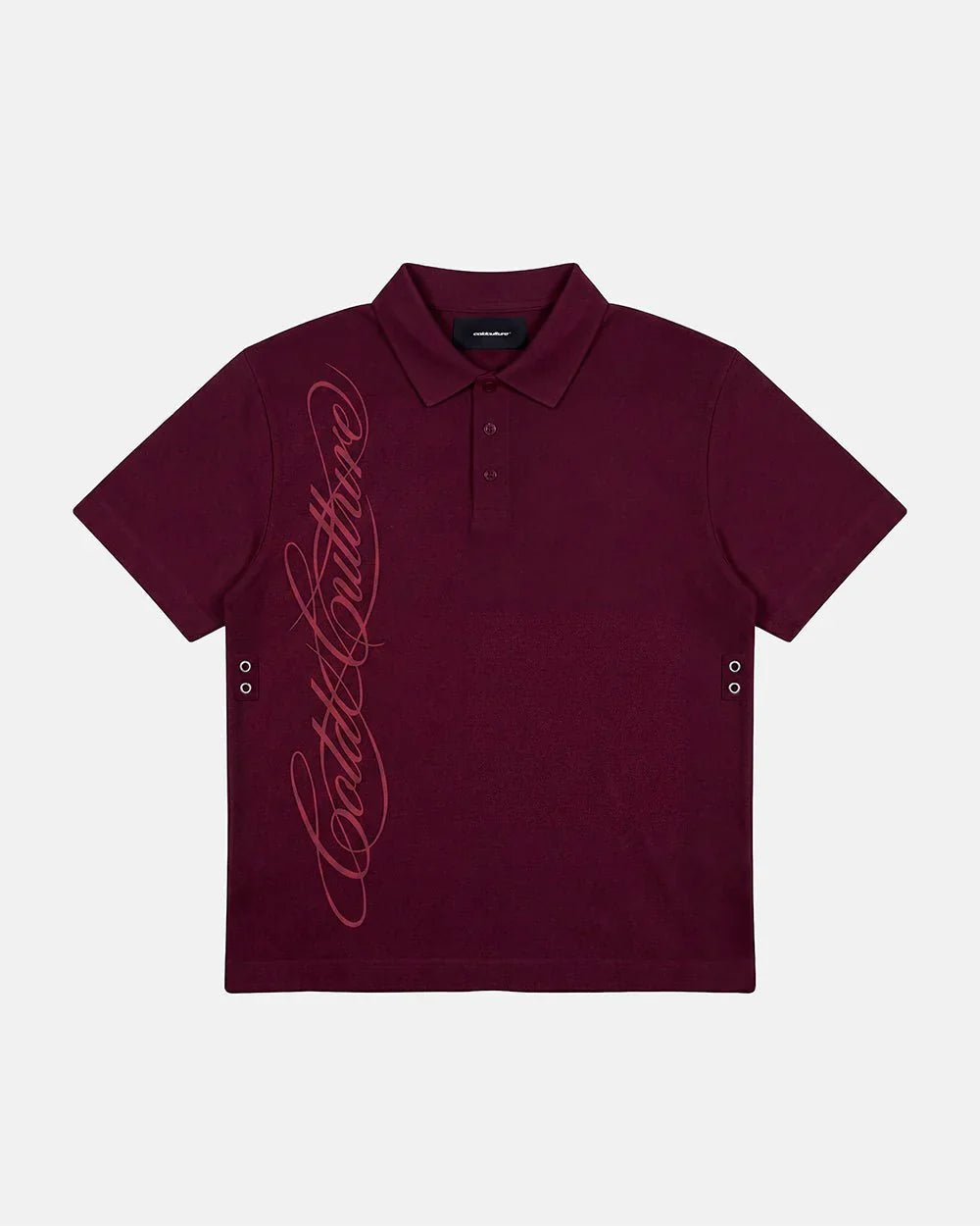 Cold Culture tartan script polo red