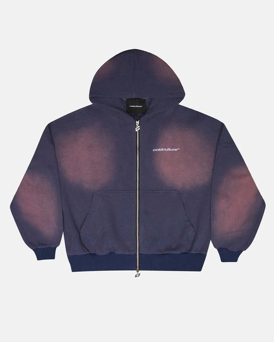 Cold Culture thermal zip hoodie blue